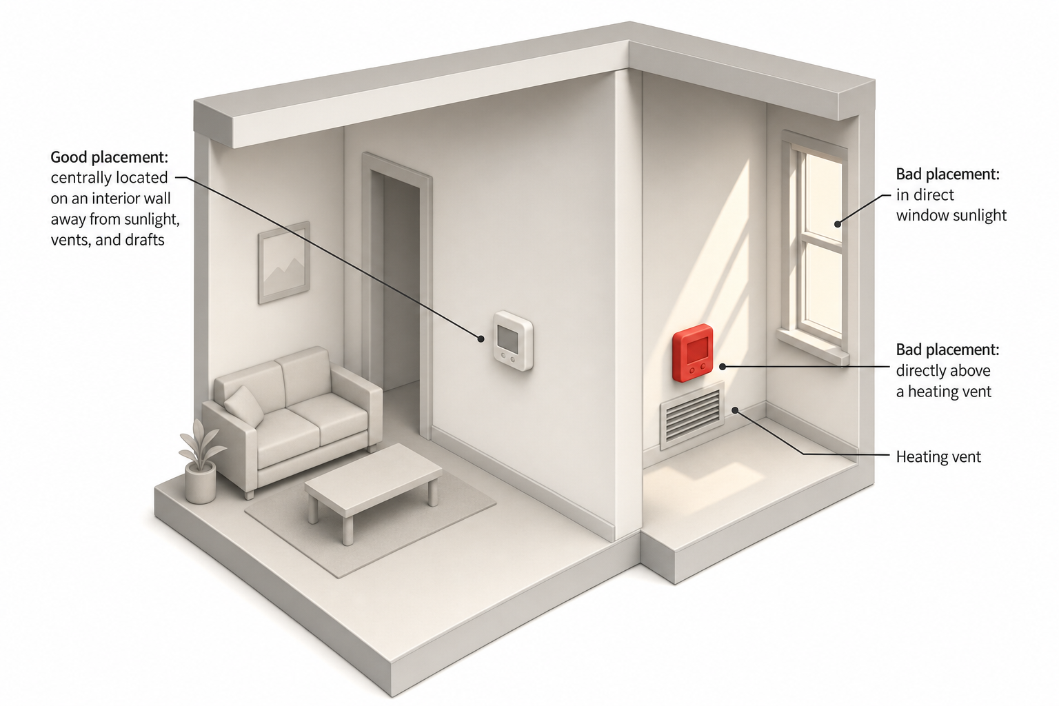 a cutaway wall diagram showing good vs.